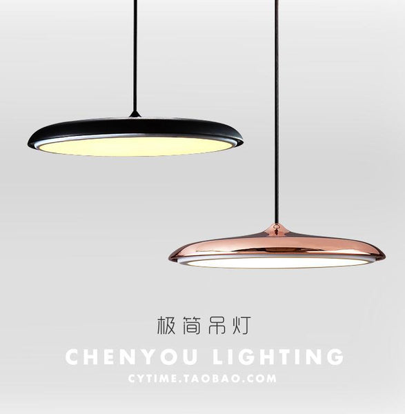 丹麥北歐極簡約後現代個性創意餐廳燈臥室吧台餐桌金屬飛碟吊燈 - luxhkhome