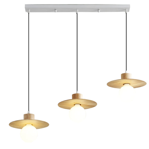 日式實木吊燈三頭餐廳吊燈設計師創意酒吧吧台咖啡廳吊燈圓形吊燈