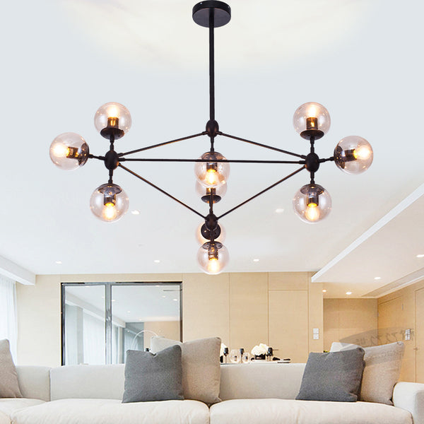 魔豆吊燈北歐簡約現代玻璃球餐廳燈具復古工業風創意個性客廳吊燈 - luxhkhome