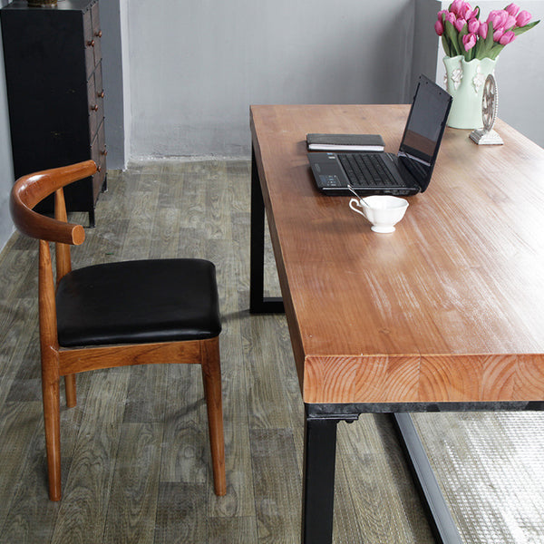 美式實木loft成套餐桌椅組合可定制 簡約鐵藝原木咖啡廳桌椅桌椅 - luxhkhome