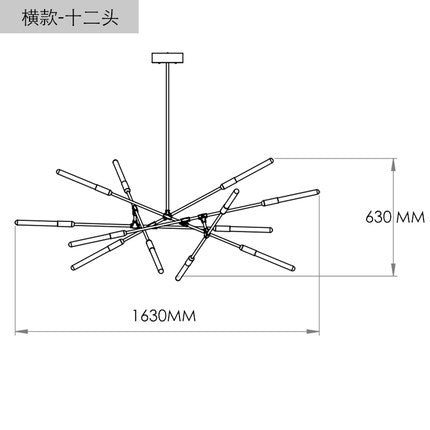 後現代客廳吊燈大氣創意設計師樣板房吊燈個性樹枝北歐餐廳吊燈 - luxhkhome