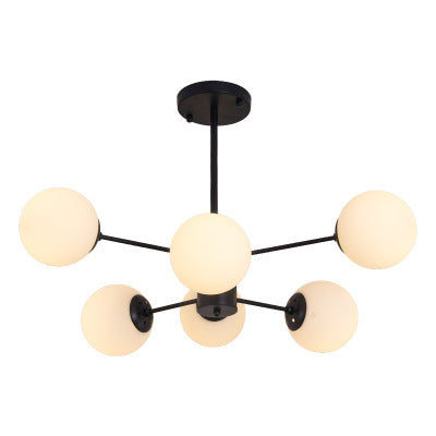 北歐魔豆客廳臥室分子吸頂燈現代簡約餐廳燈鐵藝創意個性玻璃球燈 - luxhkhome