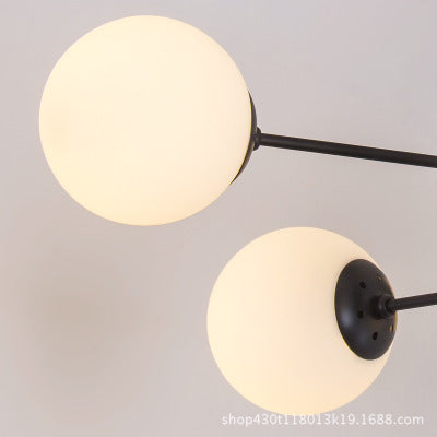 北歐魔豆客廳臥室分子吸頂燈現代簡約餐廳燈鐵藝創意個性玻璃球燈 - luxhkhome