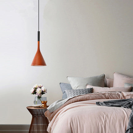 北歐吊燈餐廳吧台創意個性餐桌燈具客廳裝飾臥室床頭單頭小吊燈 - luxhkhome