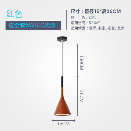 北歐吊燈餐廳吧台創意個性餐桌燈具客廳裝飾臥室床頭單頭小吊燈 - luxhkhome