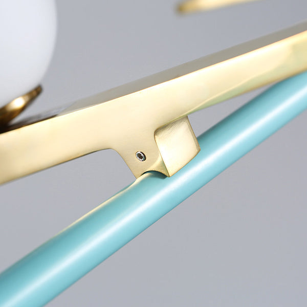 燈具北歐客廳臥室創意裝飾燈現代簡約門廳前台玻璃圓球三頭吊燈 - luxhkhome