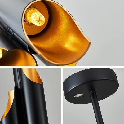 後現代簡約設計師的創意鋁管斜口新古典黑色個性餐廳臥室吊燈 - luxhkhome