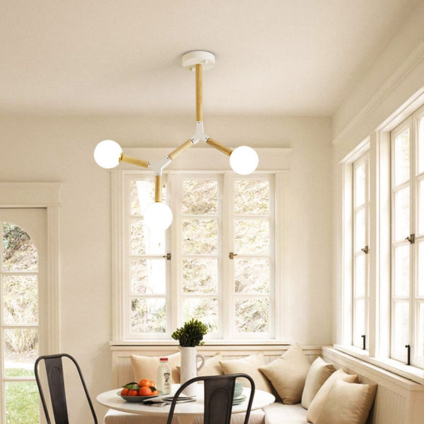 北歐現代大氣客廳吊燈創意個性餐廳臥室樹枝分子燈具咖啡廳魔豆燈