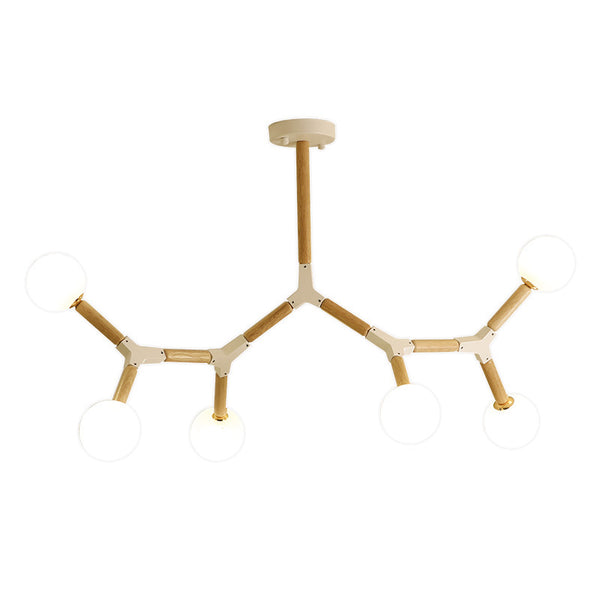 北歐現代大氣客廳吊燈創意個性餐廳臥室樹枝分子燈具咖啡廳魔豆燈