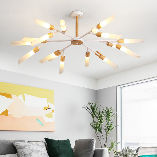 北歐客廳吊燈設計師後現代個性LED燈樹枝樹杈燈臥室書房原木燈具