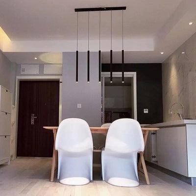 餐廳吊燈簡約小長筒圓形3CM柱形圓管吧台工程定制創意個性吊燈 - luxhkhome