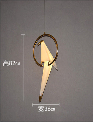 千紙鶴小鳥吊燈北歐創意客廳吧台別墅酒店燈具後現代個性餐廳吊燈 - luxhkhome