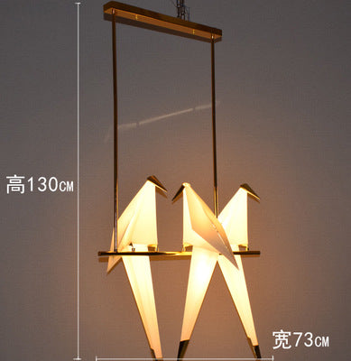 千紙鶴小鳥吊燈北歐創意客廳吧台別墅酒店燈具後現代個性餐廳吊燈 - luxhkhome