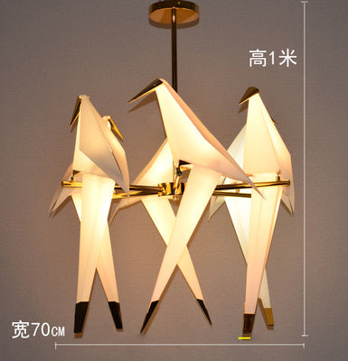 千紙鶴小鳥吊燈北歐創意客廳吧台別墅酒店燈具後現代個性餐廳吊燈 - luxhkhome