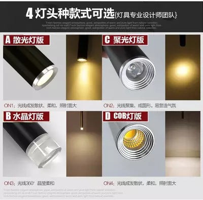 餐廳吊燈簡約小長筒圓形3CM柱形圓管吧台工程定制創意個性吊燈 - luxhkhome