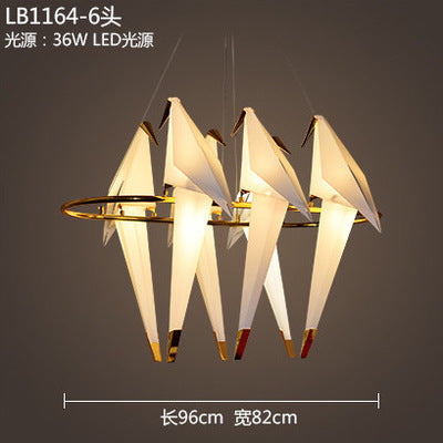 千紙鶴小鳥吊燈北歐創意客廳吧台別墅酒店燈具後現代個性餐廳吊燈 - luxhkhome