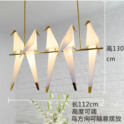 千紙鶴小鳥吊燈北歐創意客廳吧台別墅酒店燈具後現代個性餐廳吊燈 - luxhkhome