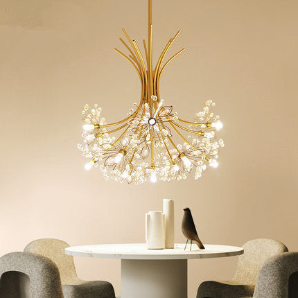 北歐創意溫馨臥室吊燈現代簡約藝術led個性客廳餐廳吧台水晶吊燈 - luxhkhome