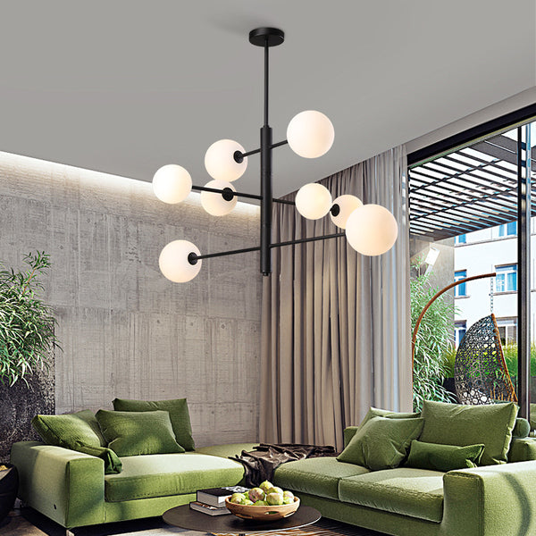 後現代玻璃鐵藝吊燈北歐客廳酒店餐廳吊燈創意簡約設計師吊燈 - luxhkhome