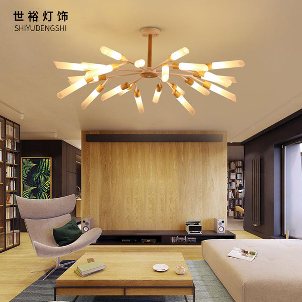 北歐客廳吊燈設計師後現代個性LED燈樹枝樹杈燈臥室書房原木燈具