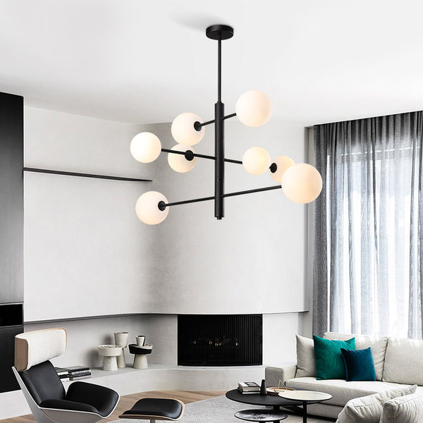 後現代玻璃鐵藝吊燈北歐客廳酒店餐廳吊燈創意簡約設計師吊燈 - luxhkhome