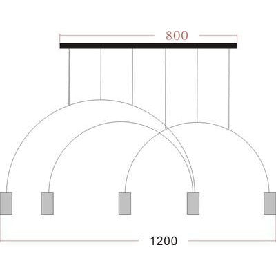 北歐創意個性設計師吊燈後現代餐廳燈拱形客廳臥室咖啡廳書房吊燈 - luxhkhome