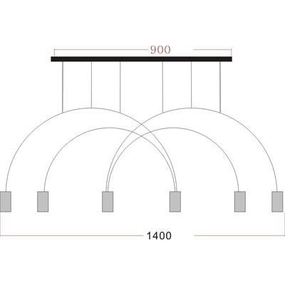 北歐創意個性設計師吊燈後現代餐廳燈拱形客廳臥室咖啡廳書房吊燈 - luxhkhome