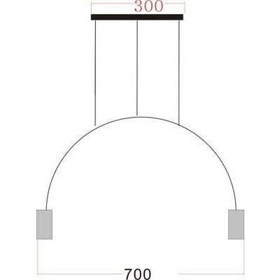 北歐創意個性設計師吊燈後現代餐廳燈拱形客廳臥室咖啡廳書房吊燈 - luxhkhome