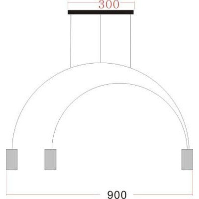 北歐創意個性設計師吊燈後現代餐廳燈拱形客廳臥室咖啡廳書房吊燈 - luxhkhome