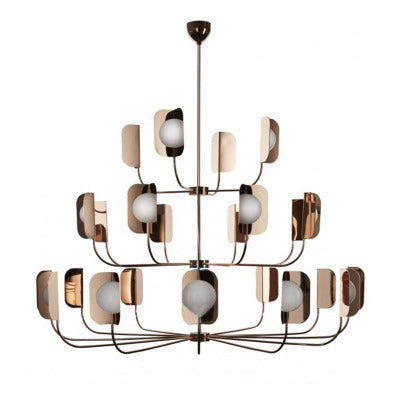 北歐輕奢後現代書籤客廳臥室燈餐廳玻璃燈具燈飾創意金屬樹枝吊燈 - luxhkhome