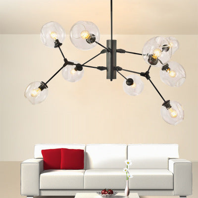 北歐燈創意個性分子燈魔豆吊燈現代簡約客廳餐廳玻璃吊燈燈飾 - luxhkhome