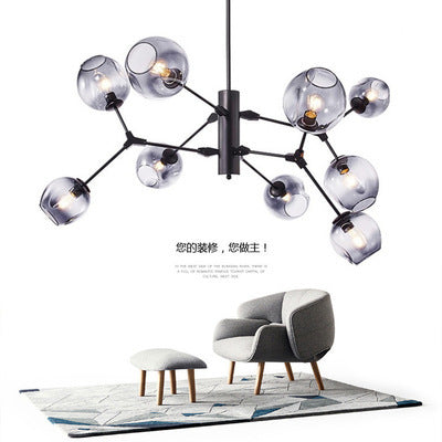 北歐燈創意個性分子燈魔豆吊燈現代簡約客廳餐廳玻璃吊燈燈飾 - luxhkhome