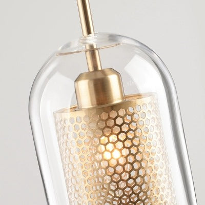 輕奢現代中式創意設計師餐廳吧台咖啡廳臥室床頭簡約鐵藝玻璃吊燈 - luxhkhome