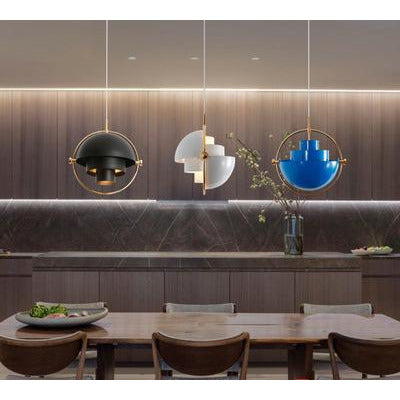 北歐創意個性簡約時尚餐廳吧台金屬床頭丹麥後現代半圓餐桌餐吊燈 - luxhkhome