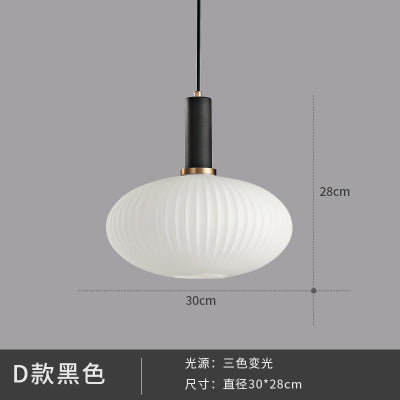 馬卡龍餐廳燈現代簡約日式吧檯燈床頭燈臥室北歐餐廳單頭玻璃吊燈 - luxhkhome