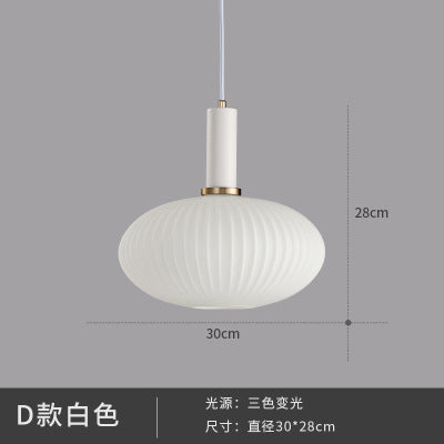 馬卡龍餐廳燈現代簡約日式吧檯燈床頭燈臥室北歐餐廳單頭玻璃吊燈 - luxhkhome