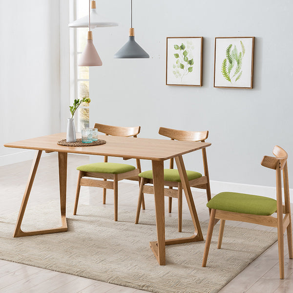 日式實木餐桌椅組合北歐洽談桌現代會議辦公電腦桌原木家具 - luxhkhome