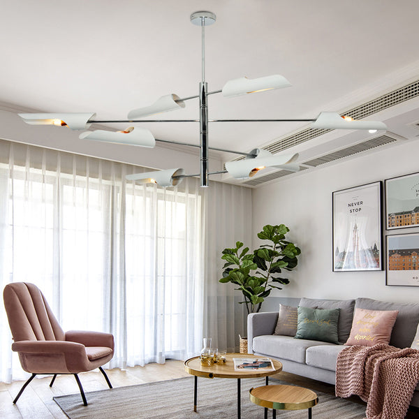 鐵藝吊燈後現代客廳簡約臥室個性餐廳燈飾酒店公寓北歐螺旋槳吊燈 - luxhkhome