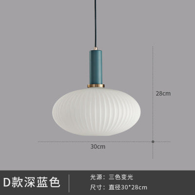 馬卡龍餐廳燈現代簡約日式吧檯燈床頭燈臥室北歐餐廳單頭玻璃吊燈 - luxhkhome