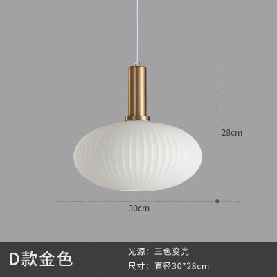 馬卡龍餐廳燈現代簡約日式吧檯燈床頭燈臥室北歐餐廳單頭玻璃吊燈 - luxhkhome