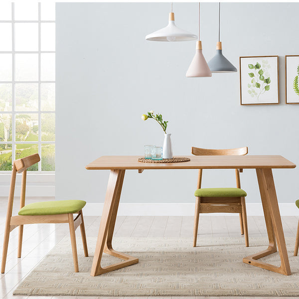 日式實木餐桌椅組合北歐洽談桌現代會議辦公電腦桌原木家具 - luxhkhome