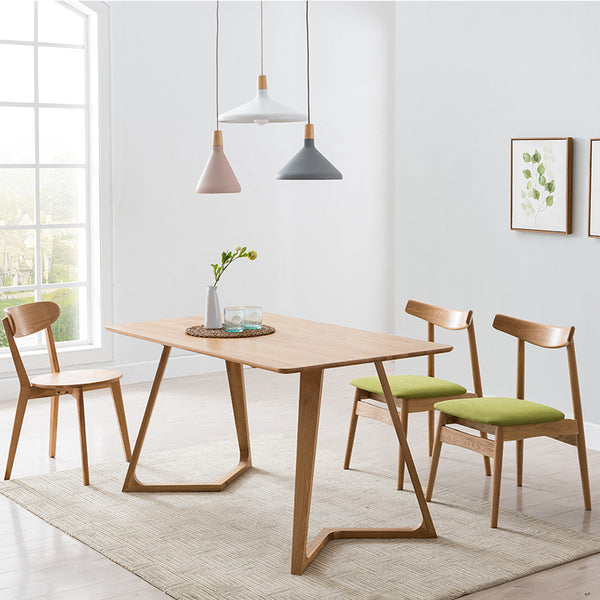 日式實木餐桌椅組合北歐洽談桌現代會議辦公電腦桌原木家具 - luxhkhome