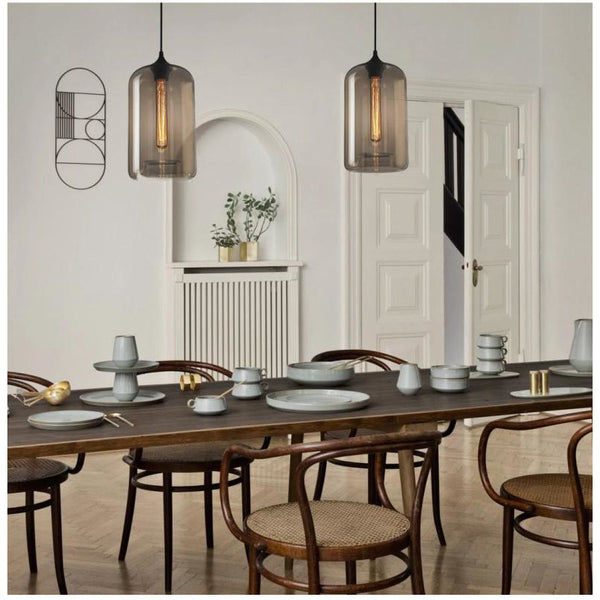 酒吧餐廳吊燈北歐創意個性單頭簡約吧台玻璃燈罩咖啡廳玻璃吊燈 - luxhkhome