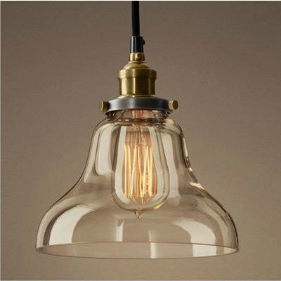 簡約北歐美式鄉村玻璃吊燈復古工業風餐客廳書房臥室酒吧台loft燈 - luxhkhome