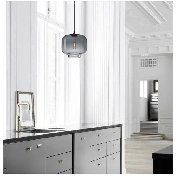 酒吧餐廳吊燈北歐創意個性單頭簡約吧台玻璃燈罩咖啡廳玻璃吊燈 - luxhkhome