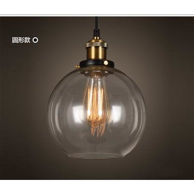 簡約北歐美式鄉村玻璃吊燈復古工業風餐客廳書房臥室酒吧台loft燈 - luxhkhome