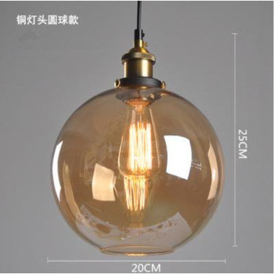 簡約北歐美式鄉村玻璃吊燈復古工業風餐客廳書房臥室酒吧台loft燈 - luxhkhome