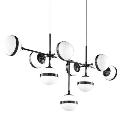 現代簡約仿古銅色設計師軟裝輕奢吊燈 個性創意餐廳玻璃圓球吊燈 - luxhkhome