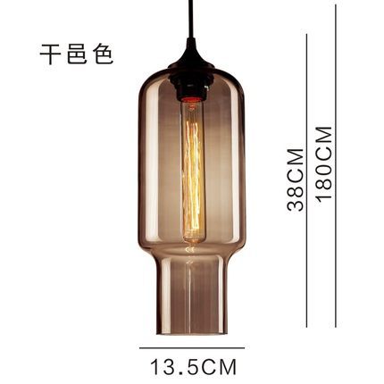 酒吧餐廳吊燈北歐創意個性單頭簡約吧台玻璃燈罩咖啡廳玻璃吊燈 - luxhkhome