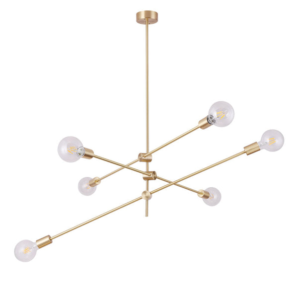 全銅吊燈北歐極簡分子吊燈魔豆金色客廳餐廳臥室商舖幾何線條吊燈 - luxhkhome